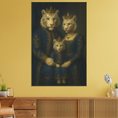 Toile Royal White Tiger Family · Blue Sapphire Crown Can (Insitu(Salon))