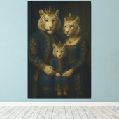 Toile Royal White Tiger Family · Blue Sapphire Crown Can (Insitu (Plancher de Bois))