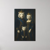 Toile Royal White Tiger Family · Blue Sapphire Crown Can (Recto)