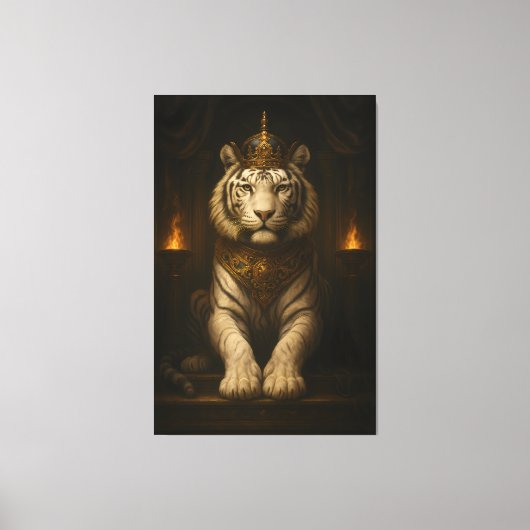 Toile Royal White Tiger • Luxury Fine Art Canvas (Recto)