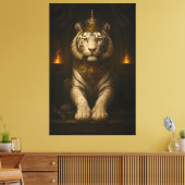 Toile Royal White Tiger • Luxury Fine Art Canvas (Insitu(Salon))