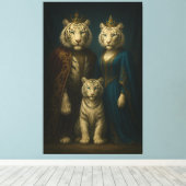 Toile Royal White Tiger Royalty Portrait | ManJiangHong (Insitu (Plancher de Bois))