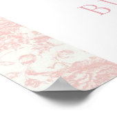 Toile Roze Bow Verjaardag Welkom Teken Poster (Hoek)