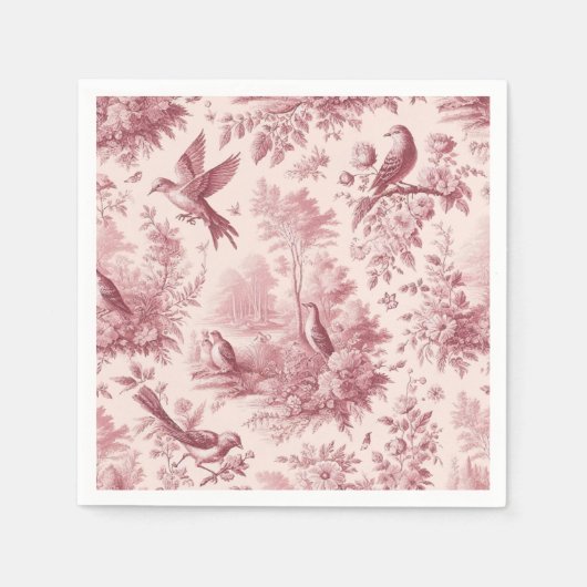 Toile Roze  Papier servet (Voorkant)