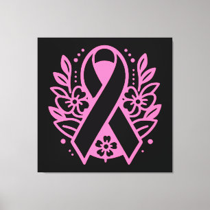 Toile Ruban Rose de Sensibilisation au Cancer du Sein