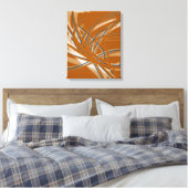 Toile Rubans Abstraits d'orange et gris brûlés (Insitu(Chambre))