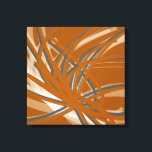 Toile Rubans Abstraits d'orange et gris brûlés<br><div class="desc">L'imprimé en toile abstraite orange brûlée et grise présente une composition artistique en ruban abstrait avec des nuances d'orange brûlée et de gris avec des accents blancs sur un arrière - plan orange brûlé tendance. Les tons gris neutres viennent compléter les tons oranges brûlées pour créer un design abstrait et...</div>