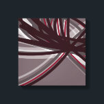 Toile Rubans Abstraits gris et bordeaux | Ombres et lumi<br><div class="desc">Design élégant, moderne, gris et bordeaux, avec des rubans abstraits dans l'ombre et la lumière. Vous pouvez customiser en changeant la couleur et/ou la couleur de la ligne arrière - plan. Sélectionnez "personnaliser" et accédez à la section calques pour visualiser les images et modifier la couleur arrière - plan ou...</div>