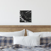 Toile Rubans Abstraits noirs et blancs | Ombres et lumiè (Insitu(Bedroom))