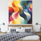 Toile Rubans Tourbillonnants Abstraits Colorés (Insitu(Chambre))