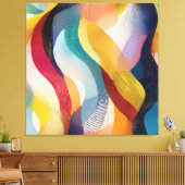 Toile Rubans Tourbillonnants Abstraits Colorés (Insitu(Salon))