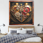 Toile Rubies And Gears Heart Steampunk Series (Insitu(Chambre))
