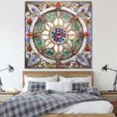 Toile Ruby, Amethyst, Sapphire et Pearl Mandala (Insitu(Chambre))