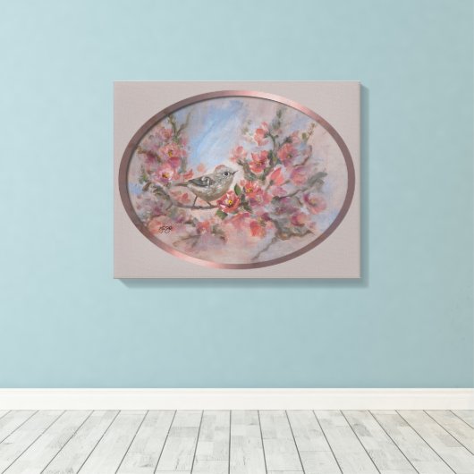 Toile Ruby Crowned Kinglet 16x20" (Insitu (Plancher de Bois))