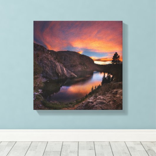 Toile Ruby Lake Sunset - John Muir Trail - Sierra Nevada (Insitu (Plancher de Bois))