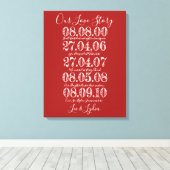 Toile Ruby Mariage Anniversaire de notre histoire d'amou (Insitu (Plancher de Bois))