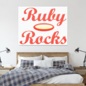 Toile Ruby Rocks design rouge et crème moelleuse (Insitu(Chambre))