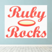 Toile Ruby Rocks design rouge et crème moelleuse (Insitu (Plancher de Bois))