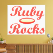 Toile Ruby Rocks design rouge et crème moelleuse (Insitu(Salon))