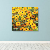 Toile Rudbeckias / Lit de Susans aux yeux noirs (Insitu (Plancher de Bois))