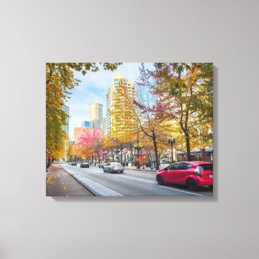 Toile Rue Cityscape d'automne (Recto)