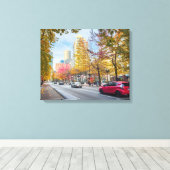 Toile Rue Cityscape d'automne (Insitu (Plancher de Bois))