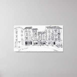 Toile rue commerçante Calle de Toledo, Madrid, Espagne