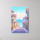 Toile Rue côtière pastel d'Okinawa (Recto)