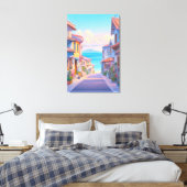 Toile Rue côtière pastel d'Okinawa (Insitu(Chambre))