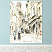 Toile Rue Damiette, Rouen (vers 1884) par Camille Pissar (Insitu (Plancher de Bois))