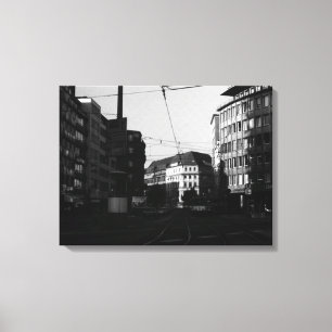Toile Rue de la ville de Francfort en Allemagne vintage