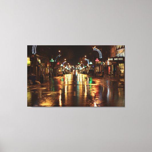 Toile Rue de la ville la nuit (Recto)