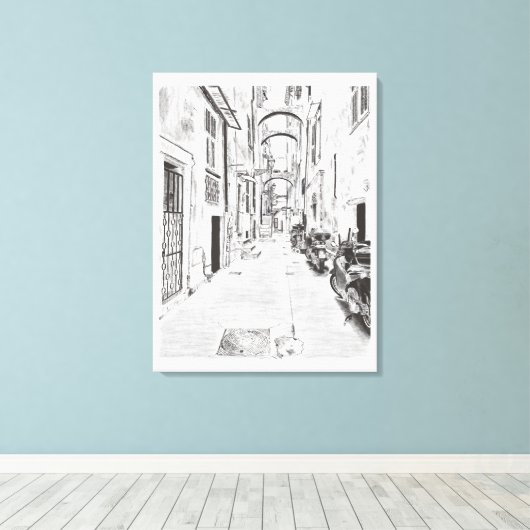 Toile Rue italienne étroite (Insitu (Plancher de Bois))