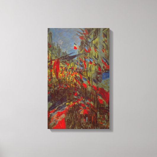 Toile Rue Montorgueil aux drapeaux de Claude Monet (Recto)