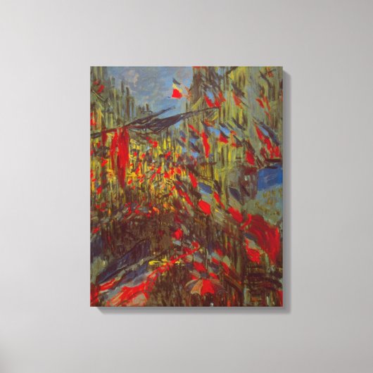 Toile Rue Montorgueil aux drapeaux de Claude Monet (Recto)