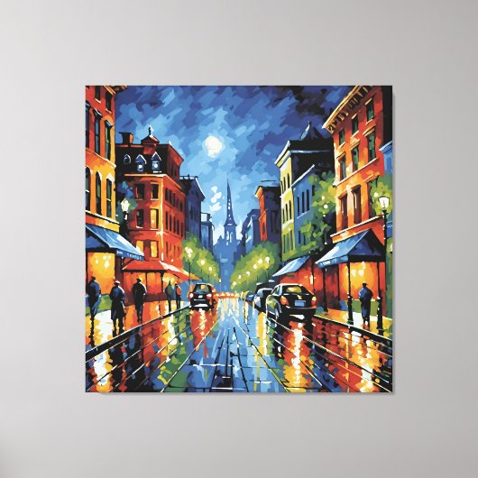 Toile Rue Moonlit City (Recto)