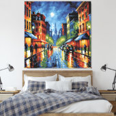 Toile Rue Moonlit City (Insitu(Chambre))