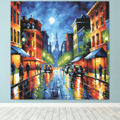 Toile Rue Moonlit City (Insitu (Plancher de Bois))