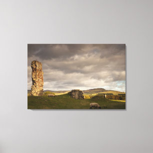 Toile Ruines Du Château De Cessford Avec Pâturage De Mou