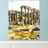 Toile Ruines du Temple romain antique Style géométrique (Insitu (Plancher de Bois))