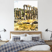 Toile Ruines du Temple romain antique Style géométrique (Insitu(Chambre))