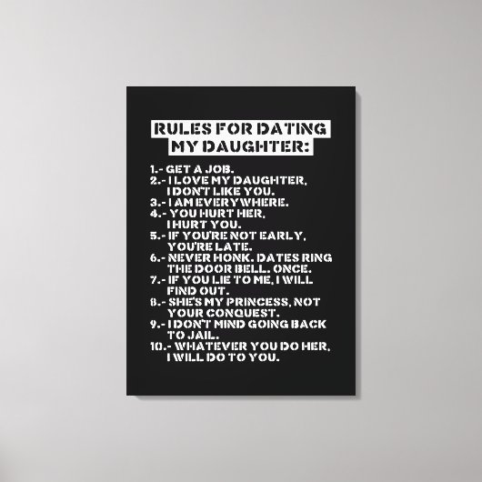 Toile Rules for dating my daughter (Recto)