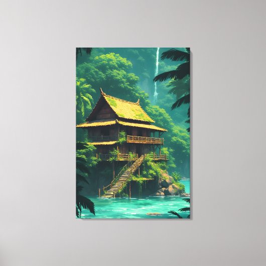 Toile Rumah Caché dans la Forêt Tropicale (Recto)