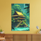 Toile Rumah Caché dans la Forêt Tropicale (Insitu(Salon))