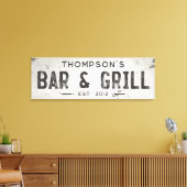Toile Russe Moderne Industrielle Farmhouse Bar Long (Insitu(Salon))