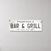 Toile Russe Moderne Industrielle Farmhouse Bar Long (Recto)