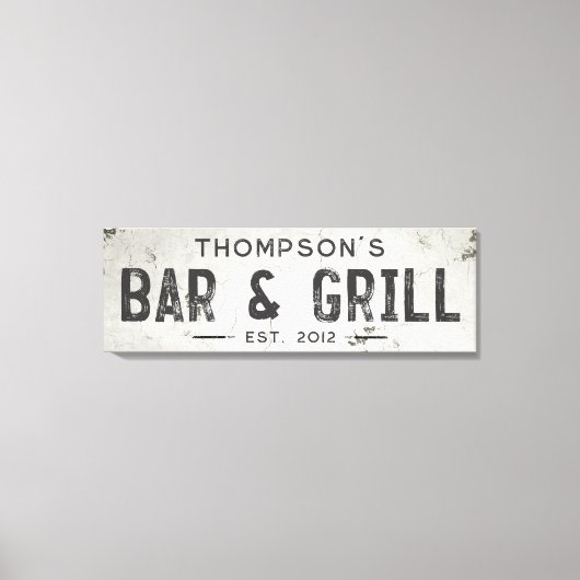 Toile Russe Moderne Industrielle Farmhouse Bar Long (Recto)