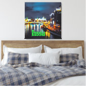 Toile Russie ou Fédération de Russie Moscou la nuit (Insitu(Chambre))