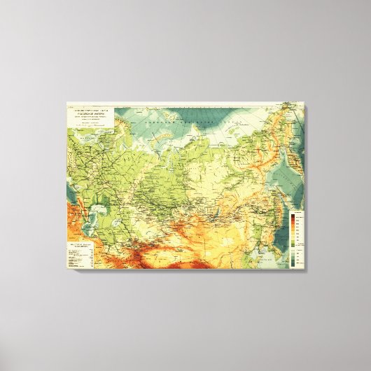 Toile RussieCarte panoramiqueRussie (Recto)