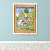 Toile Rustam tuant le démon blanc, illustration de (Insitu (Plancher de Bois))